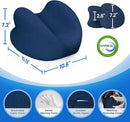 Heart-Shaped Knee Pillow for Side Sleepers, Blue Memory Foam Leg Support