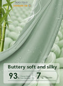 55 Inch U Shaped Pregnancy Pillow, Sage Green Bamboo Rayon Cooling Cover