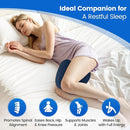 Heart-Shaped Knee Pillow for Side Sleepers, Blue Memory Foam Leg Support