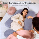 U Shaped Pregnancy Pillow for Sleeping, 57 Inch Full Body Maternity Support