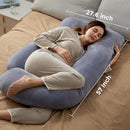 U Shaped Pregnancy Pillow for Sleeping, 57 Inch Full Body Maternity Support
